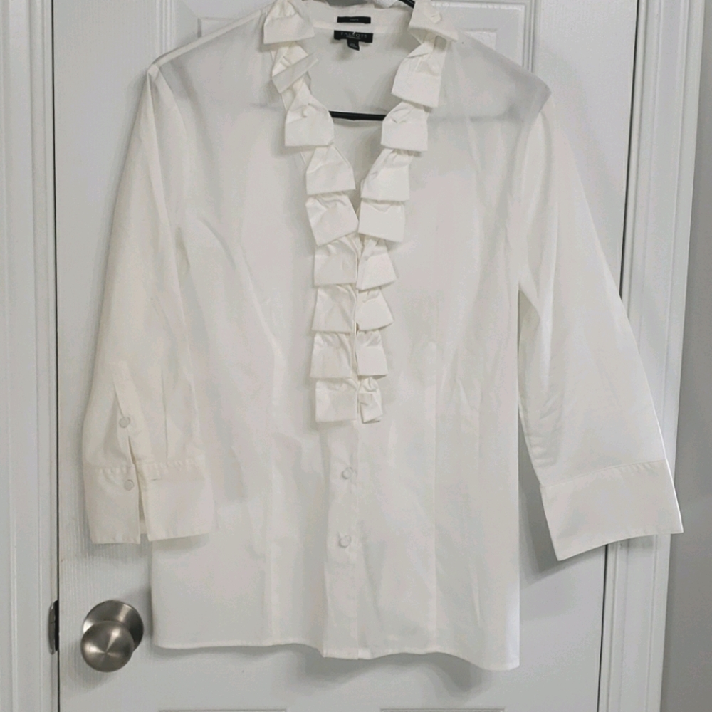 White dress blouse sz 10
